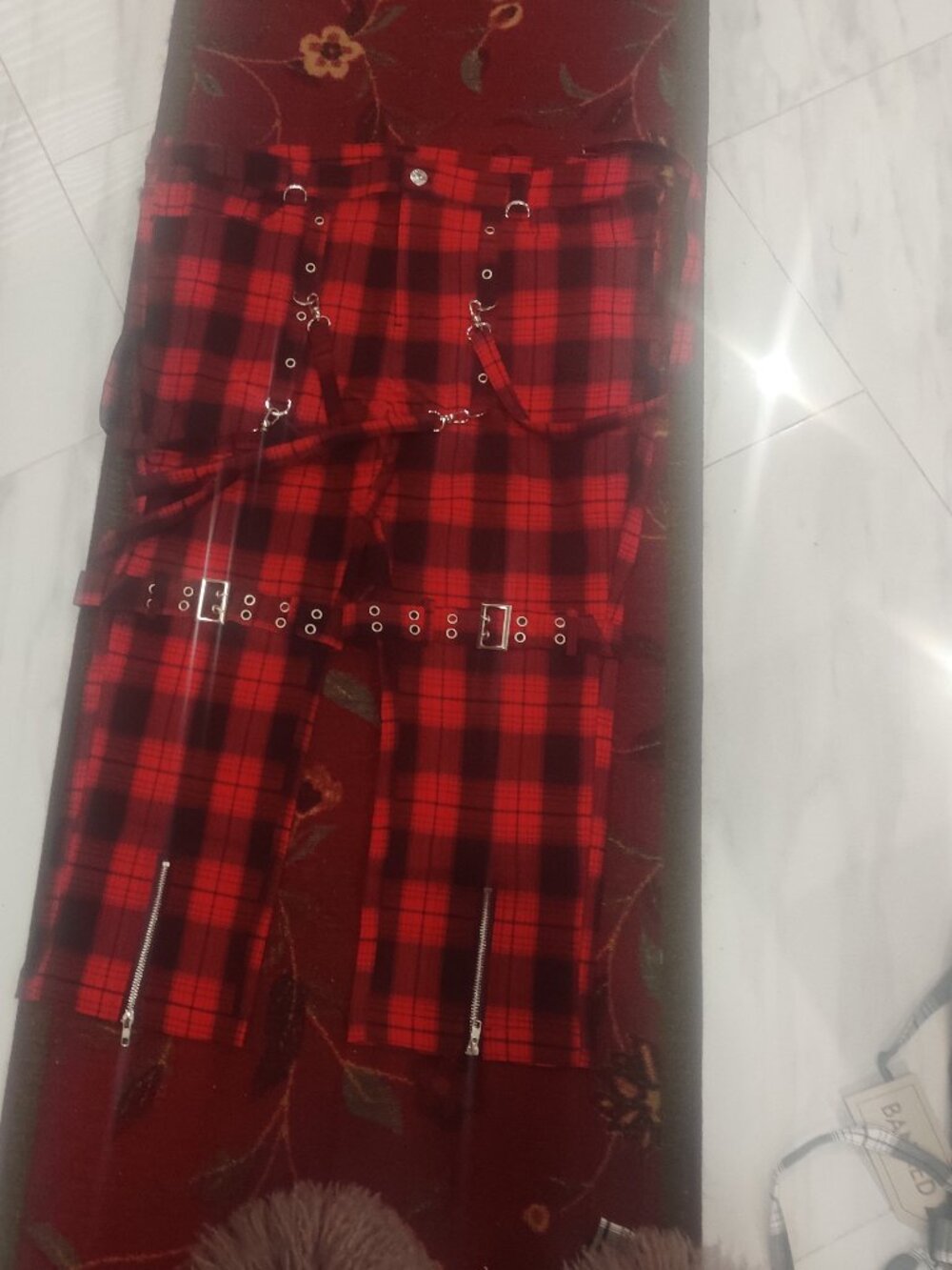 Banned Apparel Nocturne Buckle Trousers size 2xl UK New